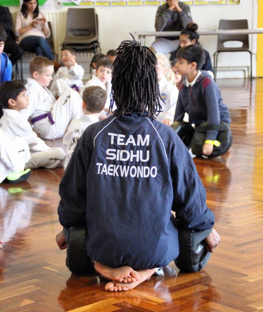 Team Sidhu Taekwondo jacket at a club event